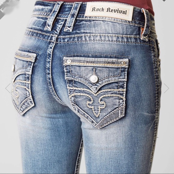 Rock Revival Distressed Lang Boot Stretch Jeans - Picture 4 of 13